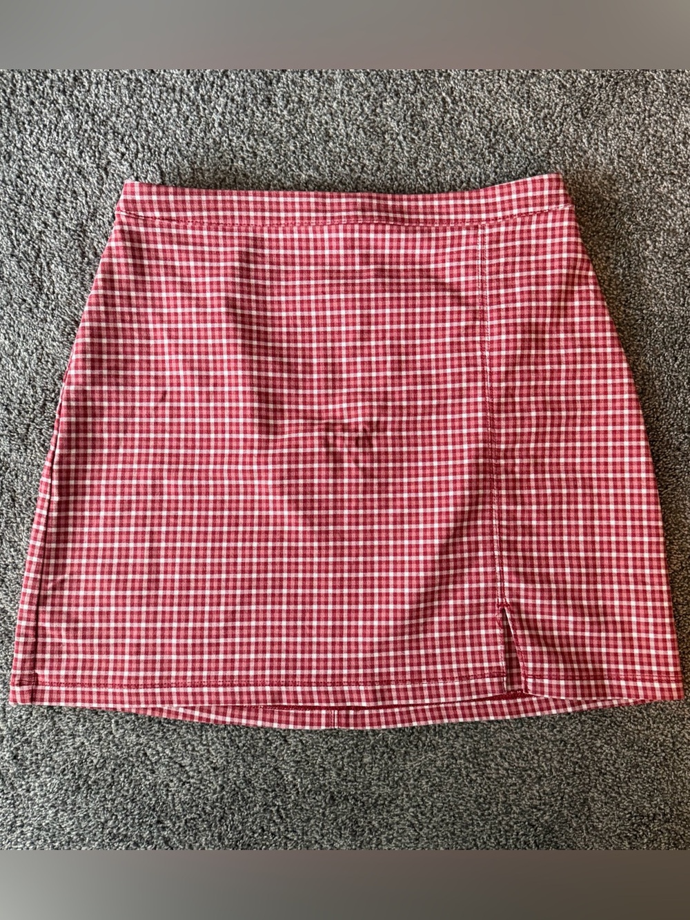Hollister Red Plaid Mini Skirt